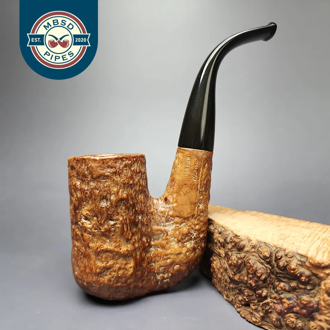 Ed Burak Connoisseur Magnum Rusticated Oom Paul Estate Briar Pipe, American Estates