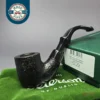 Peterson 2025 Halloween Pipe 301 Sandblasted Bent Pot Briar Pipe, P-Lip, New