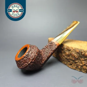 Walt Cannoy 10th Anniversary Cardinal House Munn Rusticated Bulldog Handmade Briar Pipe, New