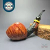 Poul Winslow E Partially Rusticated Blowfish Estate Briar Pipe,  Unsmoked, 9mm
