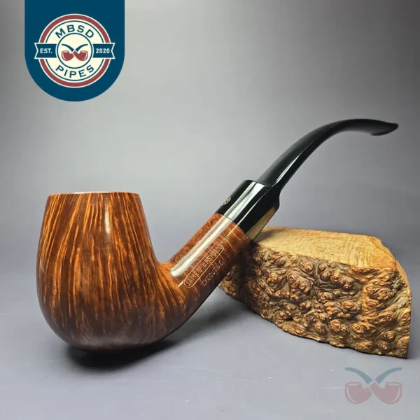 James Upshall Empire Executive Smooth Magnum Bent Billiard Estate Briar Pipe, Unsmoked