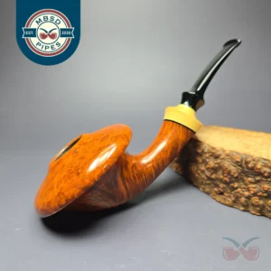 Lasse Skovgaard XL Smooth Calabash w/ Boxwood Estate Briar Pipe, Unsmoked