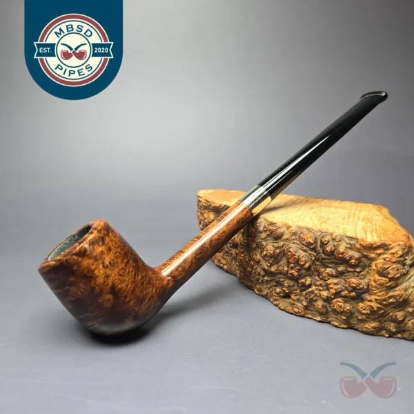 Bruno Nuttens Mini Bing B3 Smooth Billiard w/ Silver Estate Briar Pipe, Unsmoked