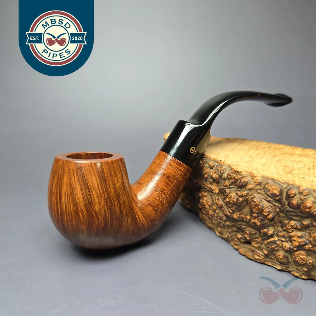 Peterson Flame Grain 231 Smooth Bent Apple Estate Briar Pipe, Unsmoked