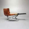 MBSD Briars by Piero Vitale Sienna Contrast Smooth Billiard w/ Zebrawood Briar Pipe, New - Image 2