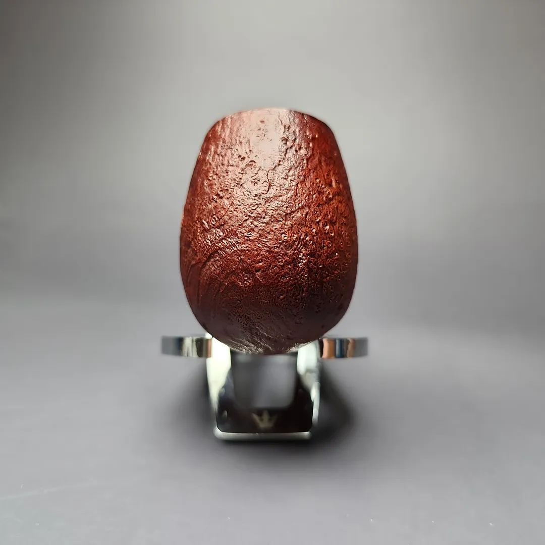 MBSD Briars by Piero Vitale Red Sandblasted Brandy w/ Boxwood Briar Pipe, New - Image 2