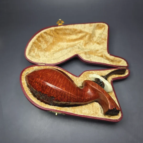 SU Pipes Tokutomi Tribute Smooth Whale w/ Mammoth Handmade Briar Pipe, New - Image 2