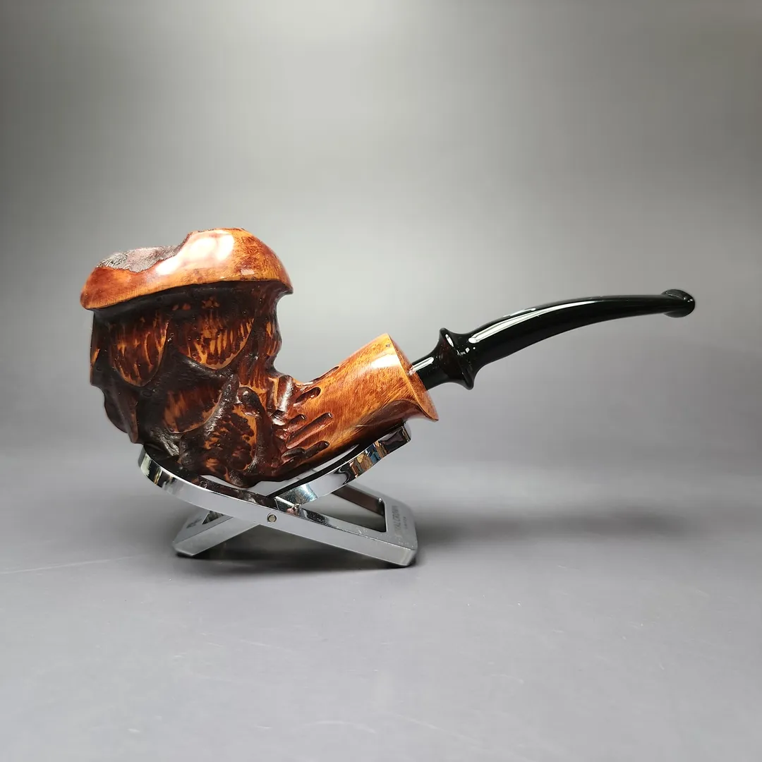 Nording Point Clear Partially Rusticated Freehand Estate Briar Pipe, Unsmoked - Image 2