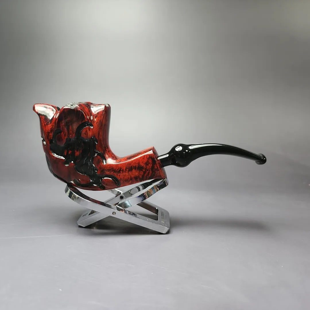 Nording Fantasy Partially Rusticated Freehand Estate Briar Pipe, Unsmoked - Image 2