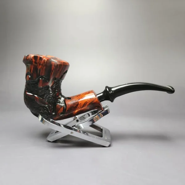 Nording Moss Partially Rusticated Freehand Estate Briar Pipe, Unsmoked - Image 2