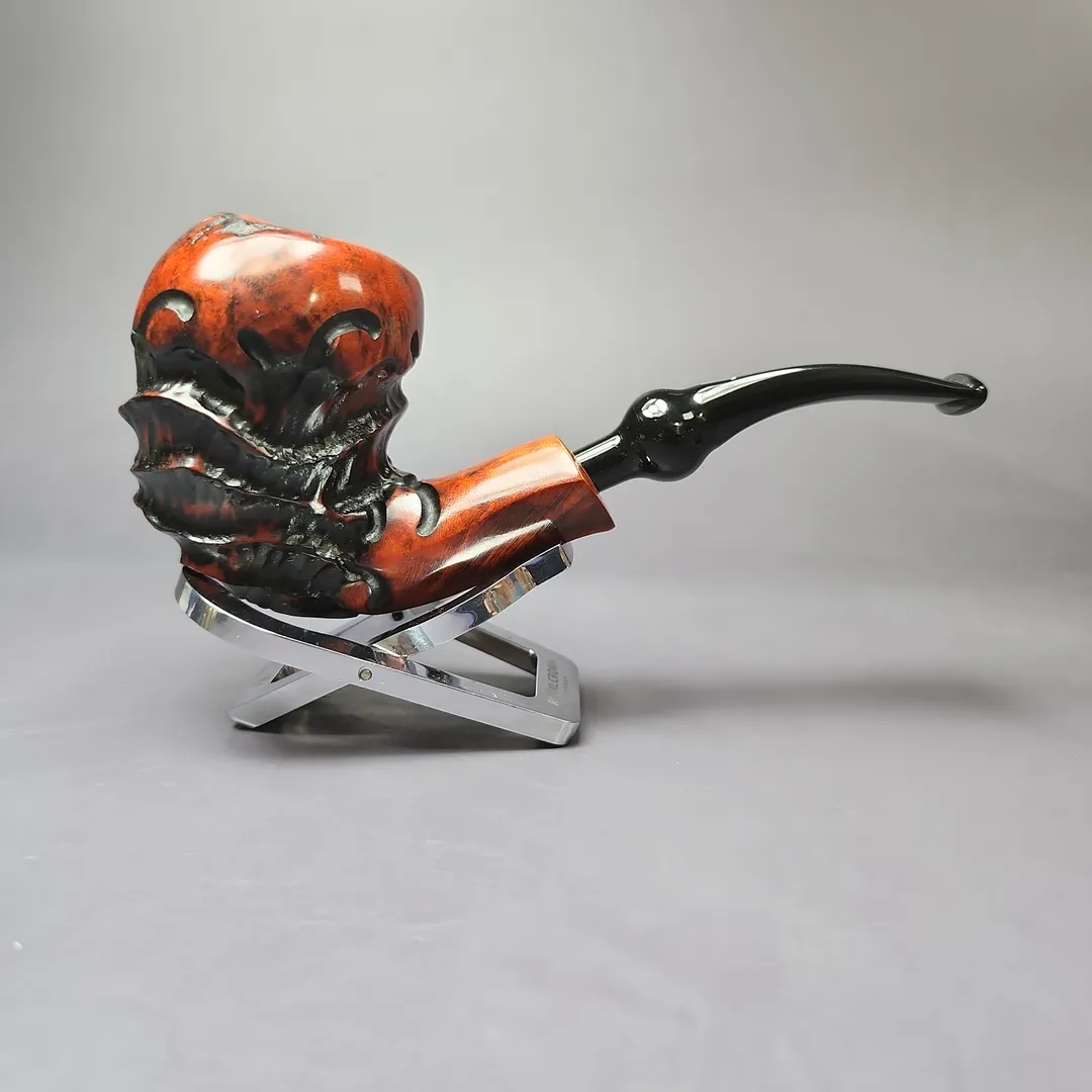 Nording Abstract Partially Rusticated Freehand Estate Briar Pipe, Unsmoked - Image 2