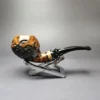 Nording Nose Warmer Part Rusticated Cognac Apple Estate Briar Pipe, Unsmoked - Image 2