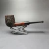 James Upshall Bark Group 5 Rusticated Billiard Estate Briar Pipe, Unsmoked - Image 2