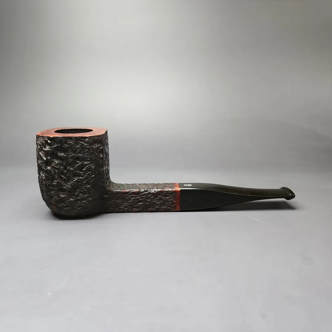 James Upshall Bark Group 6 Partially Rusticated Panel Estate Briar Pipe, Unsmoked - Image 2