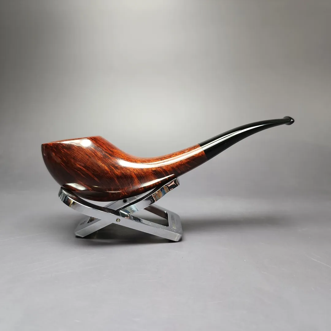 HS Studio Smooth "Gert Holbek" Polonius Horn Estate Briar Pipe, Unsmoked - Image 2