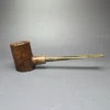 HS Studio Sandblasted "Don" Poker w/ Horn Estate Briar Pipe, Unsmoked - Image 2