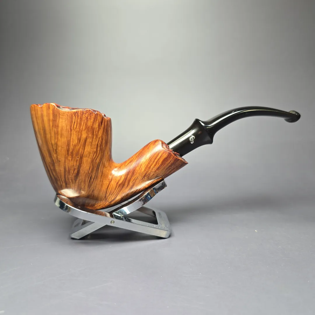 Peterson Plato / Plateau Natural Smooth Freehand Estate Briar Pipe, Irish Estates - Image 2