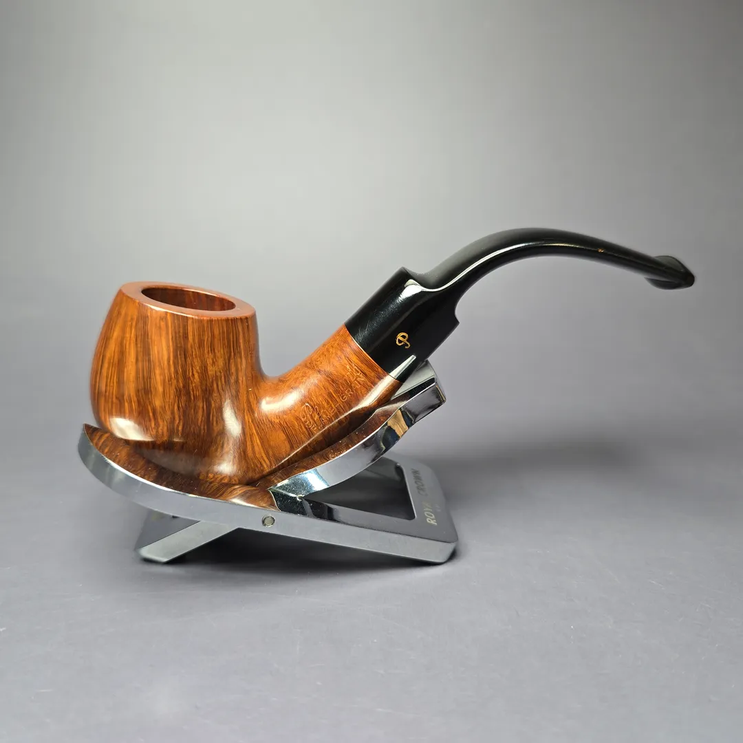 Peterson Flame Grain 231 Smooth Bent Apple Estate Briar Pipe, Unsmoked - Image 2