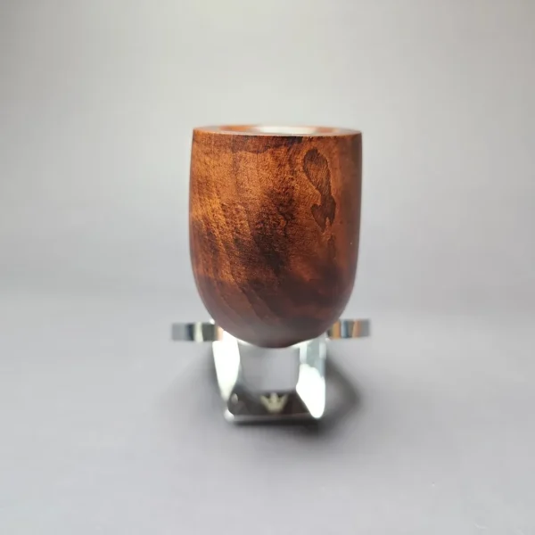 MBSD Briars by Piero Vitale Sienna Contrast Smooth Billiard w/ Zebrawood Briar Pipe, New - Image 3