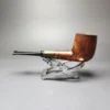 MBSD Briars by Piero Vitale Sienna Contrast Smooth Billiard w/ Zebrawood Briar Pipe, New - Image 3