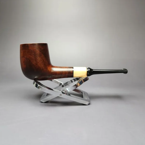 MBSD Briars by Piero Vitale Sienna Contrast Smooth Billiard w/ Olivewood Briar Pipe, New - Image 3