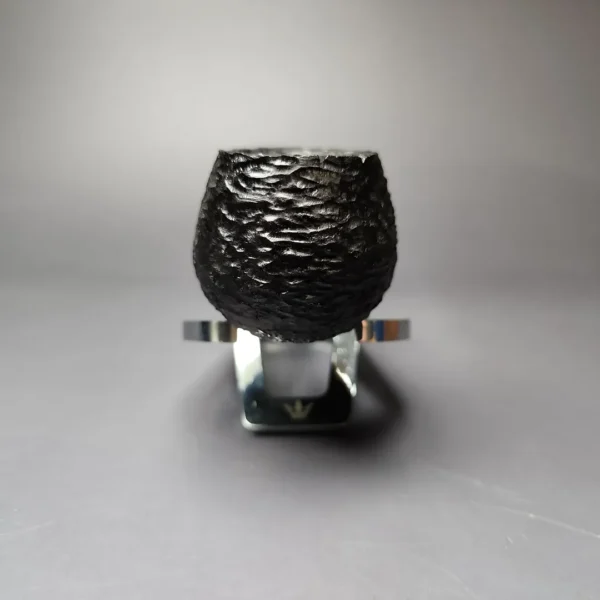 MBSD Briars by Piero Vitale Black Rusticated Author w/ Zebrawood Briar Pipe, New - Image 3