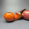 SU Pipes XL Smooth Blowfish w/ Stabilized Maple Burl Handmade Briar Pipe, New - Image 3