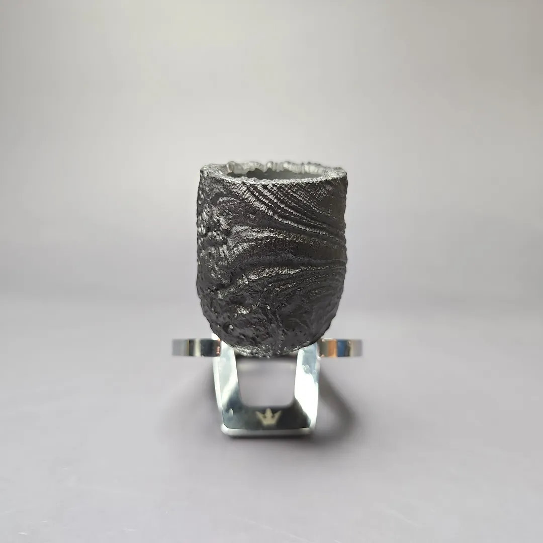 MBSD Briars by Piero Vitale Vintage Sandblasted Billiard w/Olivewood Briar Pipe, New - Image 3