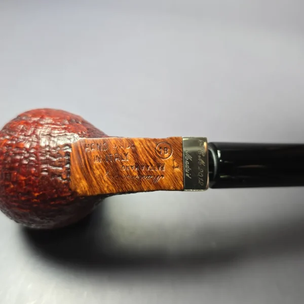 Mastro de Paja 2012 Sandblasted Apple w/ Silver Estate Briar Pipe, Italian Estates - Image 3