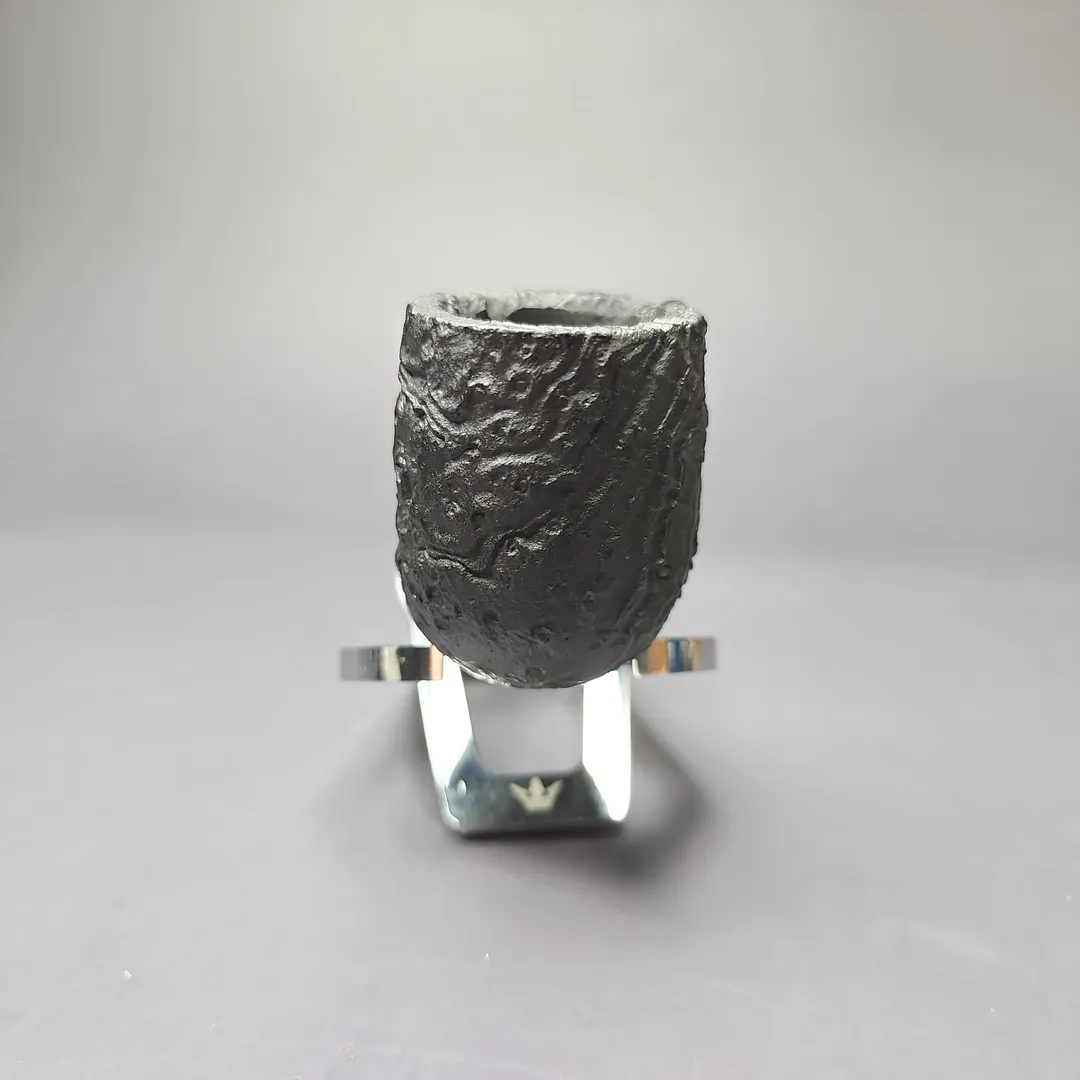 MBSD Briars by Piero Vitale Vintage Sandblasted Billiard w/Zebrawood Briar Pipe, New - Image 3