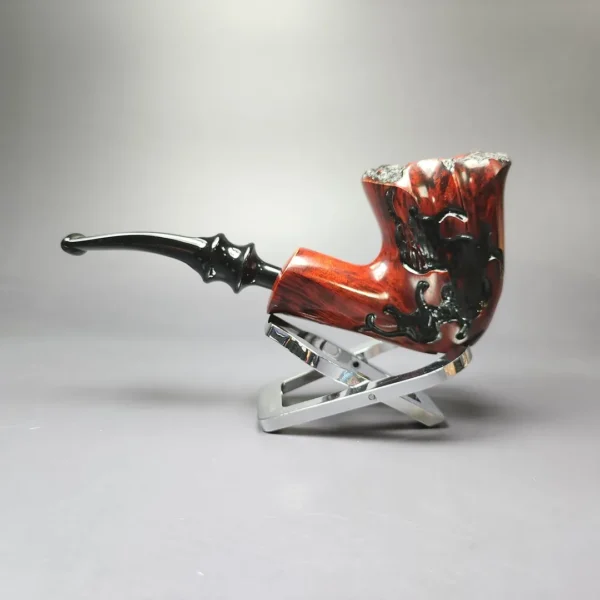 Nording Fantasy Partially Rusticated Freehand Estate Briar Pipe, Unsmoked - Image 3