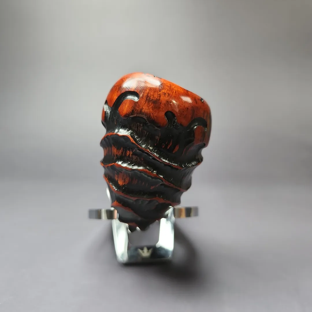 Nording Abstract Partially Rusticated Freehand Estate Briar Pipe, Unsmoked - Image 3