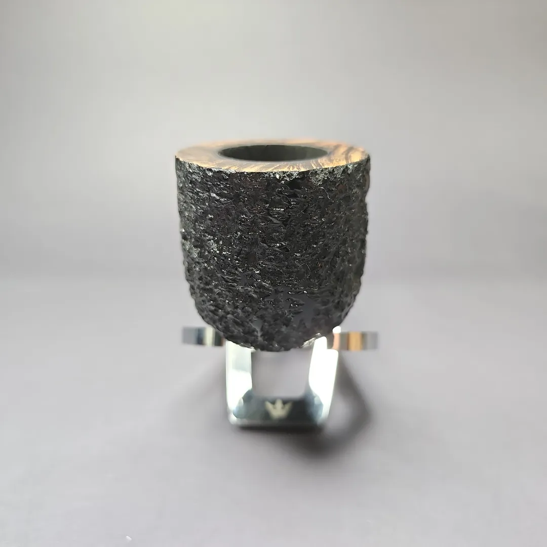 Sean Reum Glacier Partially Rusticated Pot Estate Briar Pipe, Unsmoked - Image 3