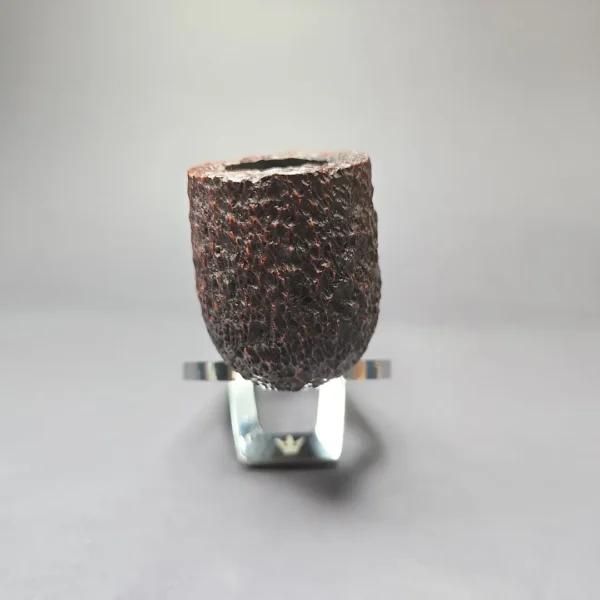 James Upshall Bark Group 5 Rusticated Billiard Estate Briar Pipe, Unsmoked - Image 3