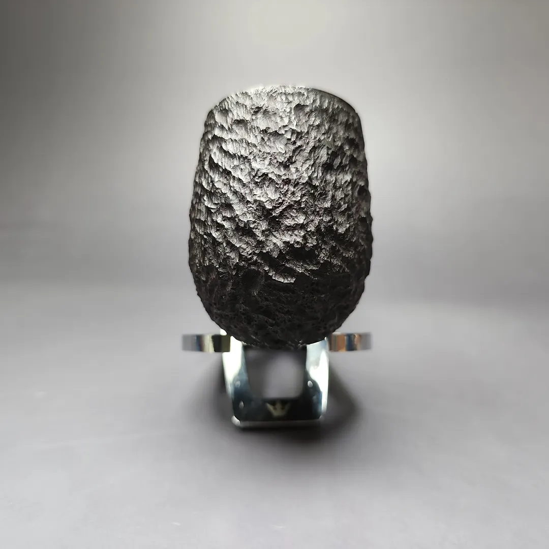 James Upshall Bark EXL Partially Rusticated Bent Billiard Estate Briar Pipe, Unsmoked - Image 3