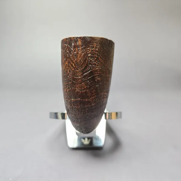 HS Studio Sandblasted "Sven Knudsen" Bent Stack Estate Briar Pipe, Unsmoked - Image 3