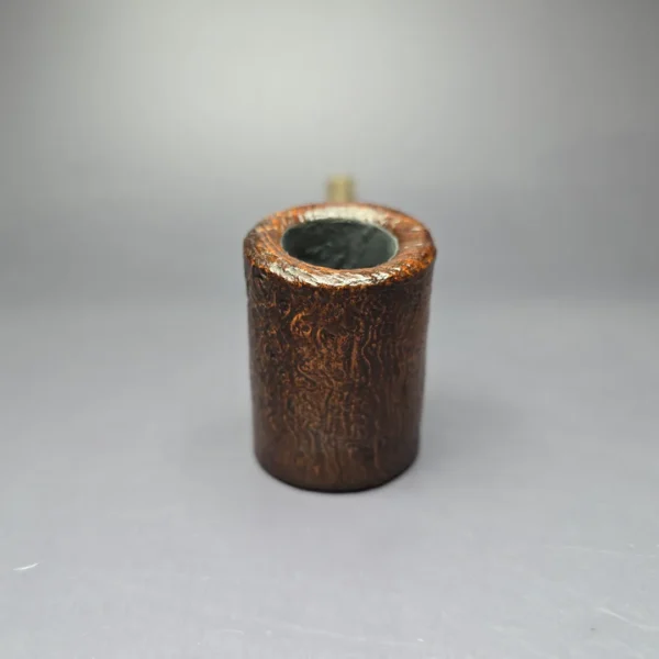 HS Studio Sandblasted "Don" Poker w/ Horn Estate Briar Pipe, Unsmoked - Image 3