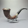 Ser Jacopo 2000 Millennium Pipe Sandblasted Calabash Estate Briar Pipe, Unsmoked - Image 3