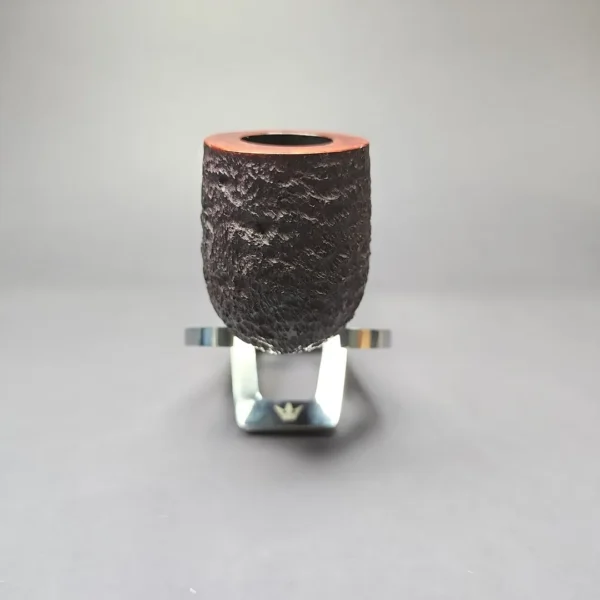 James Upshall Bark Group 5 Partially Rusticated Billiard Estate Briar Pipe, Unsmoked - Image 3