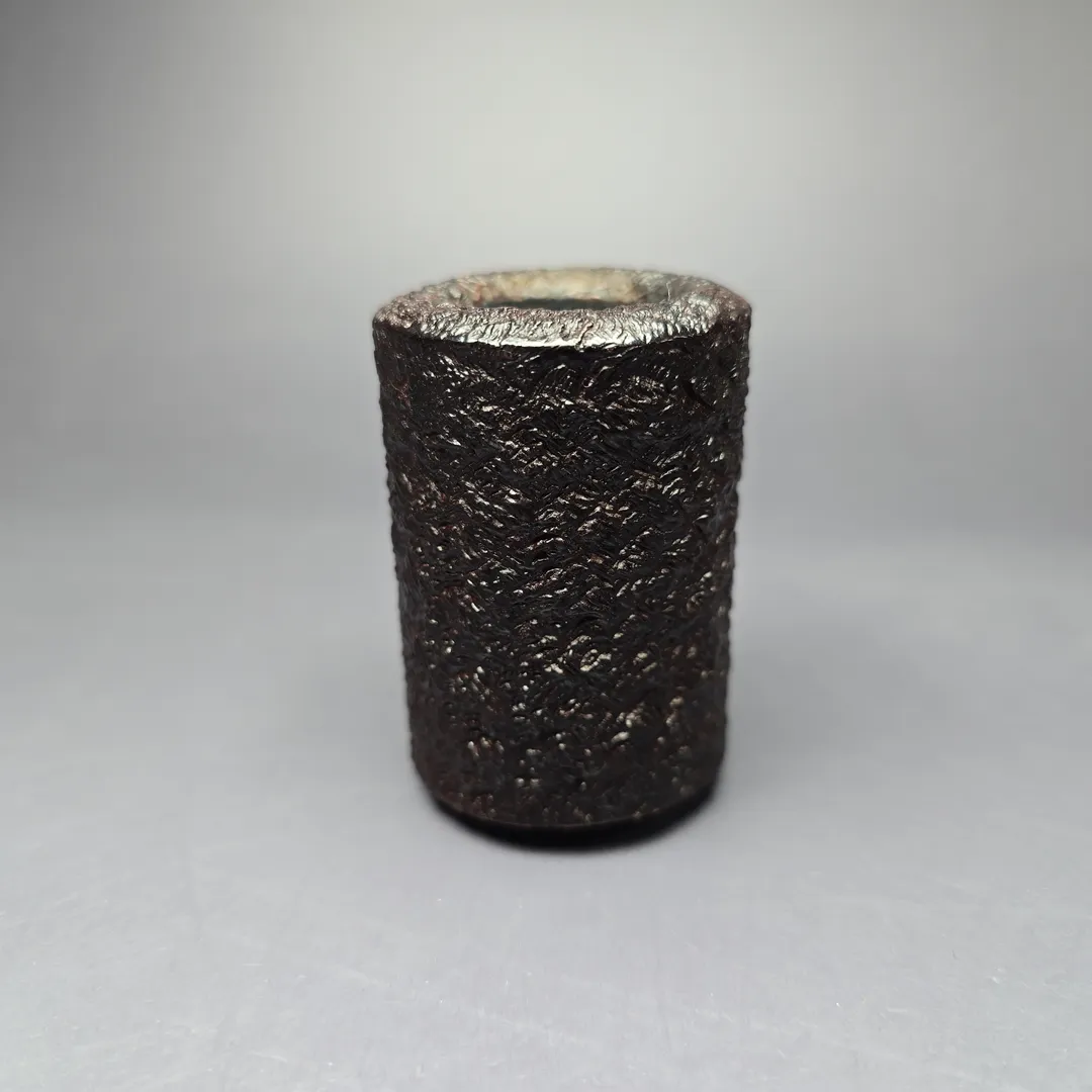 Ferndown Bark * Rusticated Poker w/ Silver Spigot Estate Briar Pipe, English Estates - Image 3