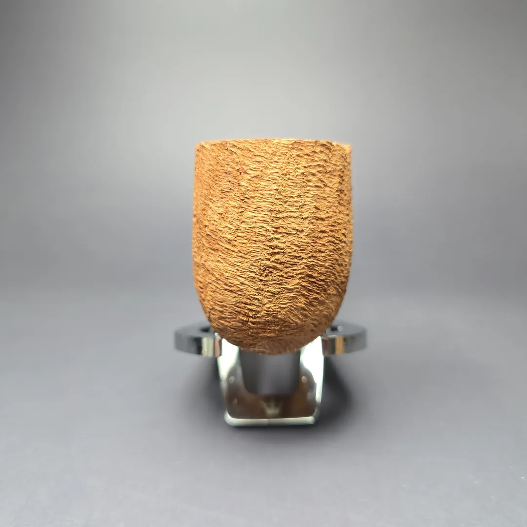 Paronelli Rusticated Bent Billiard w/ Fossilized Oak Estate Briar Pipe, Unsmoked - Image 3