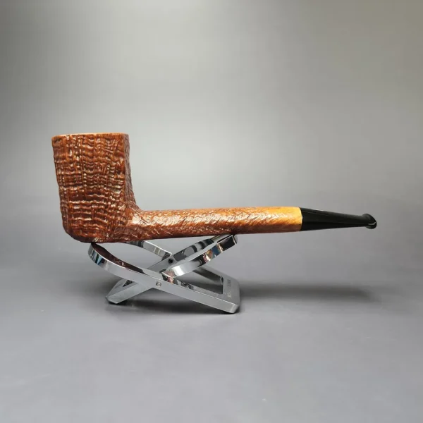 Castello Reg. No. Old Antiquari G Sandblasted Panel Canadian Estate Briar Pipe, Italian Estates - Image 3