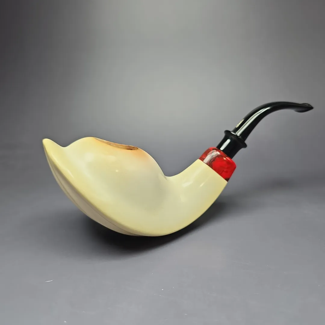 Fikri Baki XL Smooth Whale Estate Block Meerschaum Pipe, Turkish Estates - Image 3