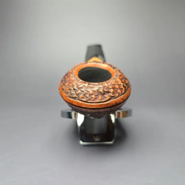 Jirsa Rusticated Squat Bulldog Estate Briar Pipe, Unsmoked, 9mm - Image 3