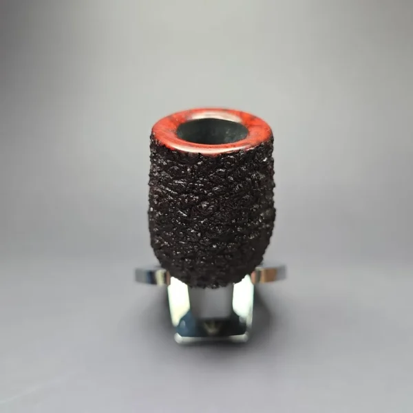 Walt Cannoy 10th Anniversary Cardinal House Munn Rusticated Billiard Handmade Briar Pipe, New - Image 3