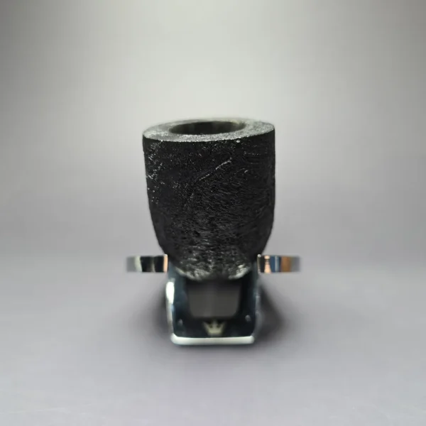 HS Studio Sandblasted Reverse Calabash Nosewarmer Estate Briar Pipe, Unsmoked - Image 3