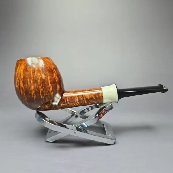 SU Pipes Smooth Apple w/ Antique Bakelite Handmade Briar Pipe, New - Image 3