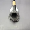 MBSD Briars by Piero Vitale Black Rusticated Billiard w/ Olivewood Briar Pipe, New - Image 4