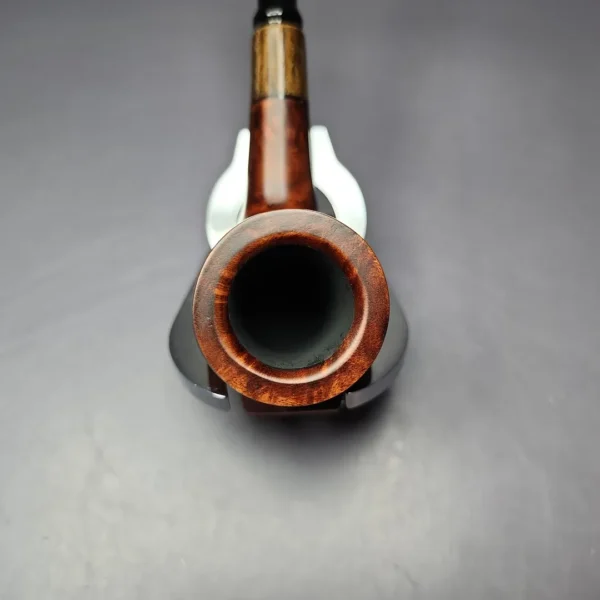 MBSD Briars by Piero Vitale Sienna Contrast Smooth Billiard w/ Zebrawood Briar Pipe, New - Image 5