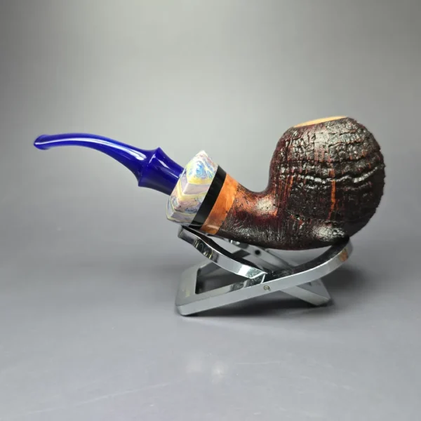 Papa Bear's Pipes by Tim Beaumont Sandblasted Apple w/ Mammoth Handmade Briar Pipe, New - Image 4